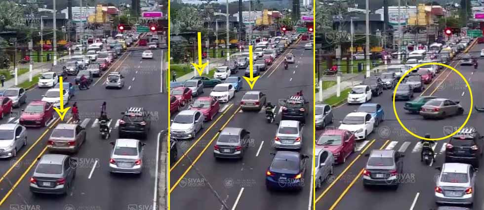 Conductor se cruza un semáforo en rojo y provoca un siniestro vial en ...
